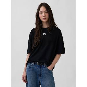 GAP Oversize тениска с лого VintageSoft GAP GAP | Cheren | ЖЕНИ | M