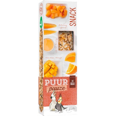 Witte Molen Sticks Orange and Mango - Премиум допълнителна храна за средни папагали , крекери с портокал и манго 140 гр