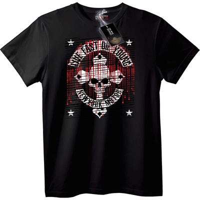 NOONEBRAND Тениска Skull и Мотоциклет - 5XL, Black