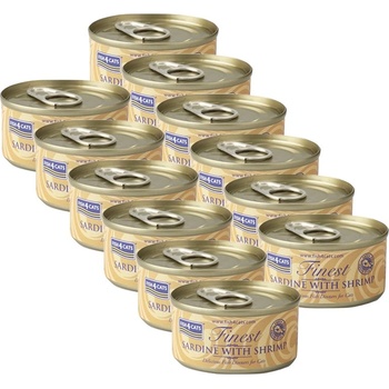 Fish4Dogs Fish4cats Finest Сардина и Скарида 12 x 70 г