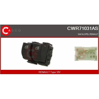 Spínač, zvedací zařízení oken CASCO CWR71031AS