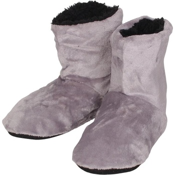 Мъжки пухкави пантофи-боти в сиво