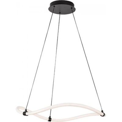 Serena, indoor pendant lamp, black metal lamp with white acryl shade, 34W, with shade: 3350lm, without shade: 3900lm, 40 (72253)