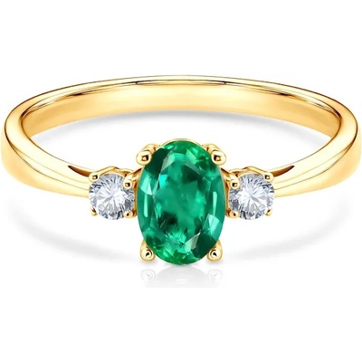 SAVICKI Пръстен Secret Garden: злато, смарагд