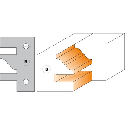 CMT Nůž pro C694014 - pár žiletek profil B 40x24,5x2mm