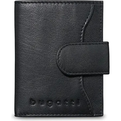 Bugatti Кожен калъф за кредитни карти Bugatti Secure Smart RFID, черен (49 1500 01)