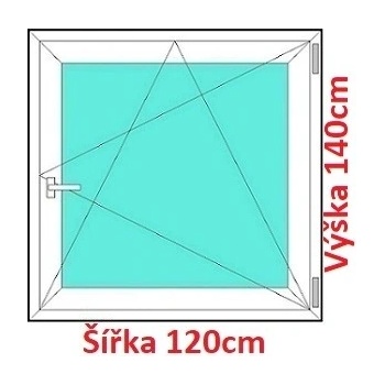 Soft Plastové okno 120x140 cm, otváravé a sklopné