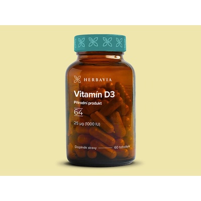 Herbavia Vitamín D3 přírodní produkt 60 kapslí