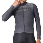 Castelli Мъжка фланелка с дълъг ръкав за колоездене Castelli Apice Thermal Jersey Cycling jersey - Dark Grey / Smoky Grey / Silver Grey (056-3779-0213)