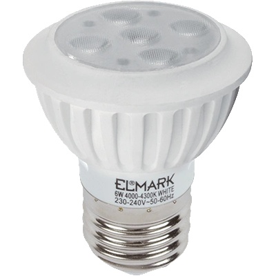 ELMARK Led ЛАМПА led7 6w e27 230v БЯЛ (99led526)