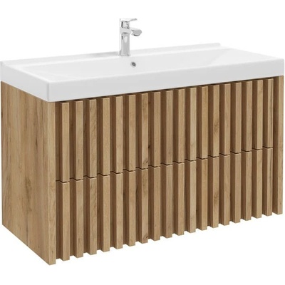 Kúpeľňová skrinka s umývadlom SAT Delano 100x56x46 cm dub mat DELANO100ZDUM