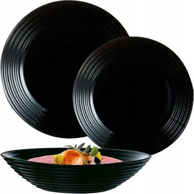Luminarc Jedálenská súprava Haren Black 18 ks