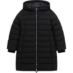 GUESS Дълго зимно яке в черно за момиче с ластици на ръкавите и качулка Guess