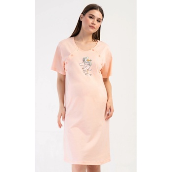 Vienetta dámska nočná košeľa materská Bocian s klobúkom Zelená