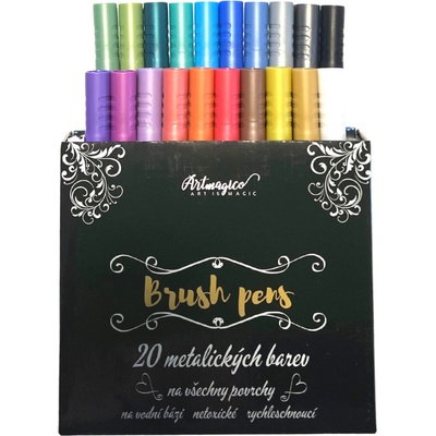 Artmagico 80340 Brush pens 20 ks metalické odstíny