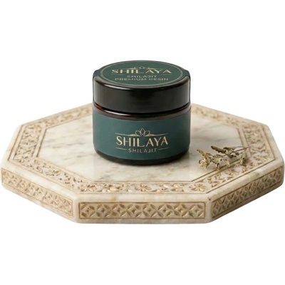 Shilaya Prémiový himálajský Shilajit (Mumio) pryskyřice 15 g s lžičkou
