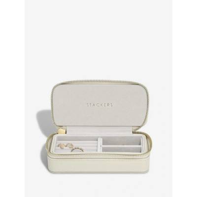 Stackers cestovní šperkovnice Oatmeal & Linen Medium Zipped Jewellery Box krémová 76393