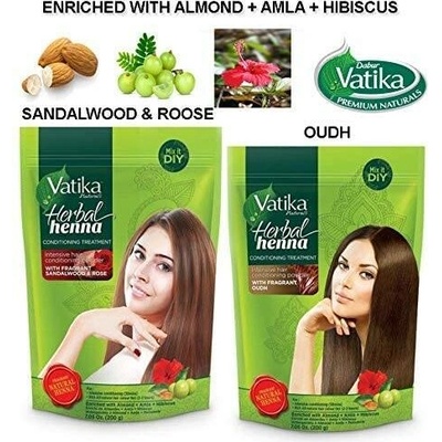 Dabur Vatika Henna Herbal Powder Rose Sandalwood 200 g