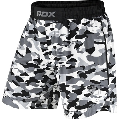RDX T15 MMA FIGHT SHORTS Sivá Čierna Biela