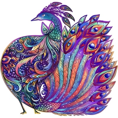 HARAHU Дървено пъзел - Peafowl / M KP22007 (22007)