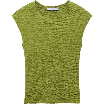MANGO Тениска 'meringue' зелено, размер s
