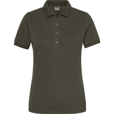 James & Nicholson JN 1805 Dámske prac. polo z bio bavlny zelená olive