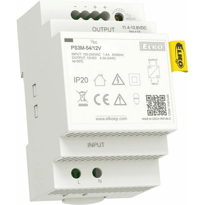 Spínaný stabilizovaný napájecí zdroj PS3M-54/12V ELKO EP 8595188180511
