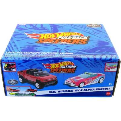 Mattel Hot Wheels PullBack Speeders Gmc Hummer Ev a Alpha Pursuit