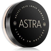 Astra Make-up Velvet Skin sypký rozjasňujúci púder pre zamatový vzhľad pleti 02 Porcelain 11 g