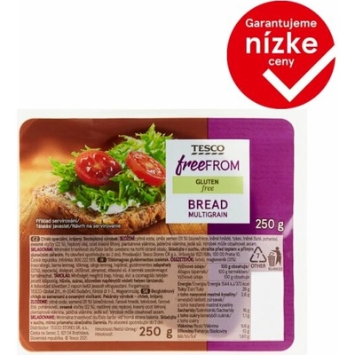 Tesco Free From Bezgluténový chlieb so semenami a ovsenými vločkami 250 g