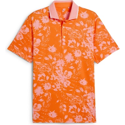 PUMA Блуза с яка Puma Men's Mattr Rose Short Sleeve Performance Polo Shirt - Rickie Orang