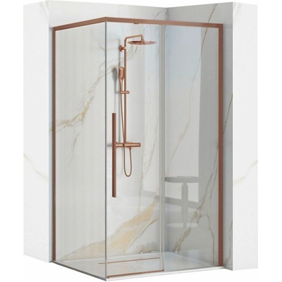 REA/S Sprchový kout SOLAR Copper Brush 90 x 90 Se sprchovou vaničkou Savoy KPL-96011