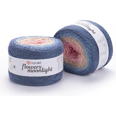 Yarn Art Příze Flowers Moonlight 3262 růžová, béžová, modrá, modrošedá