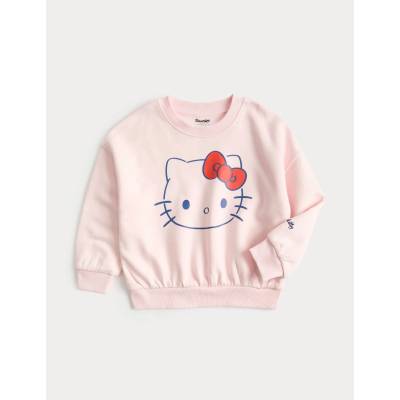 Marks & Spencer Суитшърт с мотив Hello Kitty с висок процент памук (2-8 години) Marks & Spencer розова Marks & Spencer | Rozov | Момичешки | 2-3 години