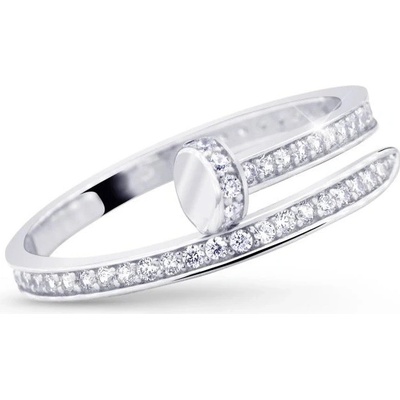 Cutie Jewellery prsteň z bieleho zlata so zirkónmi Z5020 10 X 2