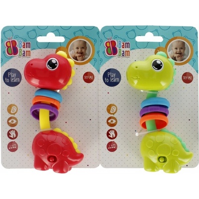 BamBam Hrkálka Dino so zvukom a svetlom červená