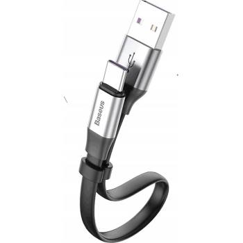 Baseus CATMBJ-BG1 jednoduchý plochý USB / USB typu C SuperCharge 5A 40W Quick Charge 3.0 QC 3.0, 23cm, sivý