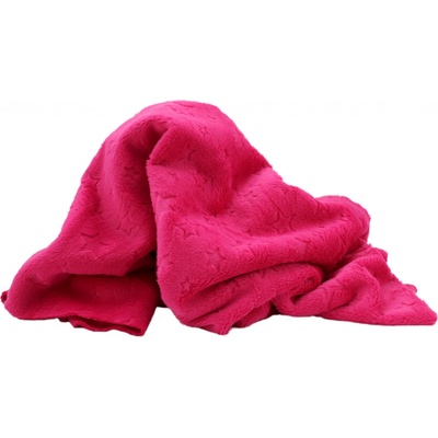 MINKY - hvězdičky - různé barvy, ŠÍŘE 160CM/1BM Minky hvězdičky: 04 Růžová