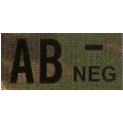 Clawgear Nášivka Clawgear krevní skupina AB-Neg IR Patch, Multicam