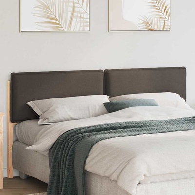 vidaXL Тапицирана табла с таблото Естествено и светло сиво 200 cm (879996)