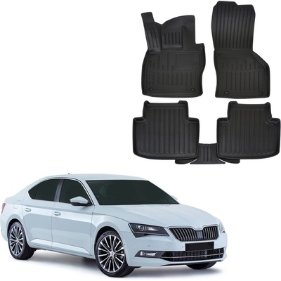 Koberce Gumenné SCOUTT Škoda Superb 3 2015