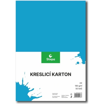 Stepa Kreslící karton A4 50ks 180g světle modrý – Zboží Dáma