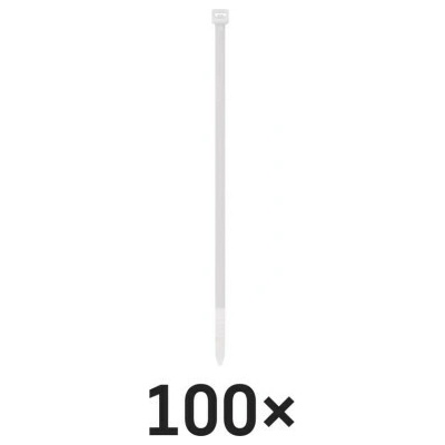Emos A2852 Sťahovacie pásky biele 250×4.8mm 100ks A2852 - Pásky sťahovacie - O65mm, 22kg, nylon PA66