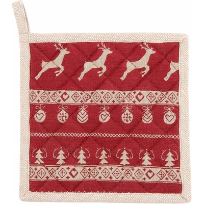 Clayre & Eef Chňapka podložka Nordic Christmas 20 x 20 cm