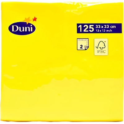 Duni Servítky papierové žlté 2V 33cm