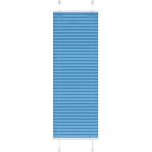 vidaXL Плисирана щора, синя, 40x100 см, ширина на плата 39, 4 см, полиестер (4015165)