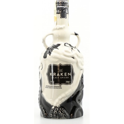 The Kraken Black Spiced Black and White Ceramic LE 40% 0,7 l (holá láhev)