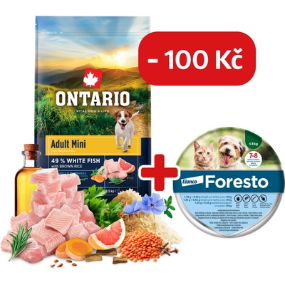Ontario Adult Mini Fish & Brown Rice 6,5 kg
