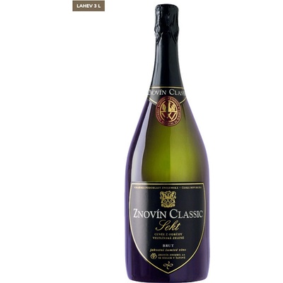 Znovín Znojmo Classic Sekt demi sec 2007 šumivé polosuché bílé víno 3 l