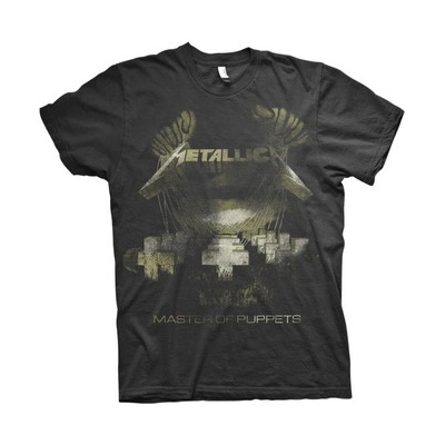 Metallica tričko Master of Puppets Distressed čierne